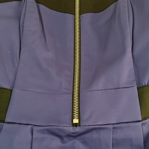 NWT H&M Chic Purple Black Zipper Front Tube Dress - Picture 4 of 8